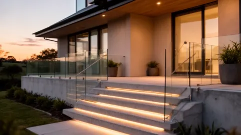 Nowoczesny ganek przed domem